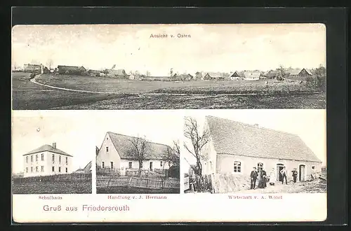 AK Friedersreuth / Pressath, Gasthaus v. A. Wöhrl, Handlung v. J. Hermann