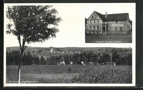 AK Neualbenreuth, Gasthof Thomas Schöner, Panorama