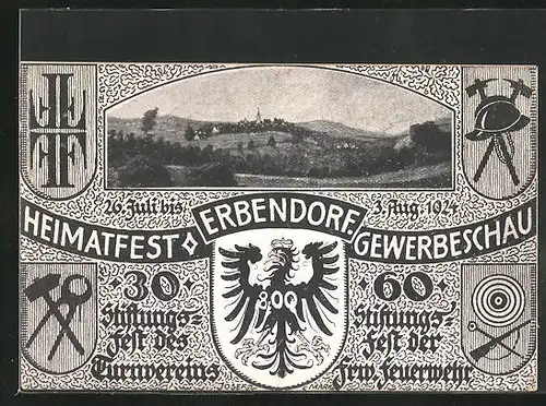 AK Erbendorf, Heimatfest Gewerbeschau 1924