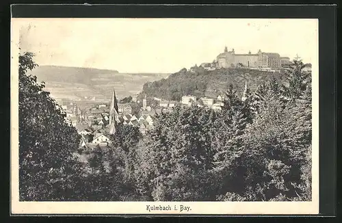 AK Kulmbach i. Bay., Teilansicht mit Plassenburg