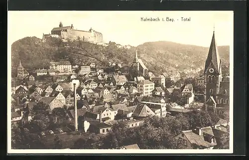 AK Kulmbach i. Bay., Totalansicht mit Plassenburg