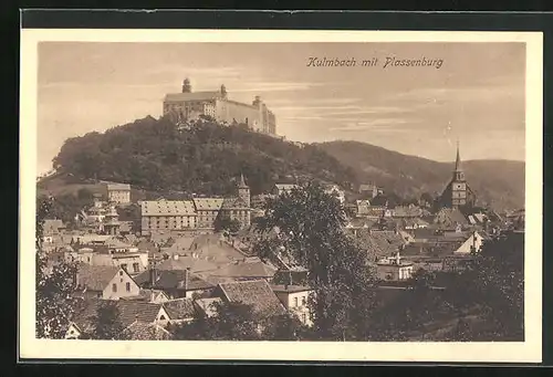 AK Kulmbach, Teilansicht mit Plassenburg
