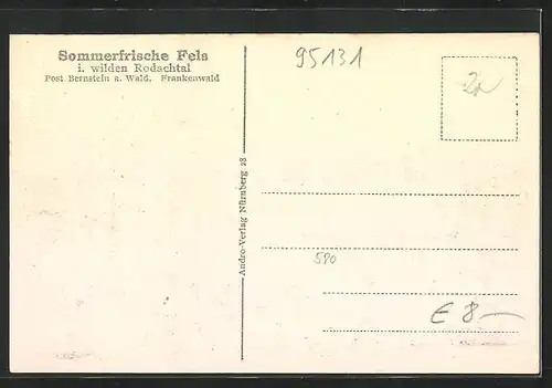 AK Schwarzenbach-Schübelhammer, Ortsansicht aus der Vogelschau