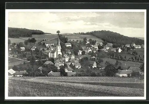 AK Grafengehaig /Frankenwald, Panorama mit Kirche