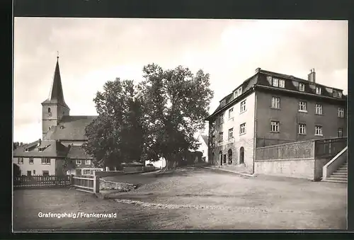 AK Grafengehaig /Frankenwald, Strassenpartie mit Gasthaus zur Post