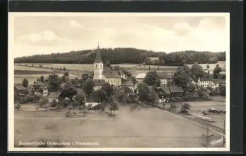 AK Grafengehaig /Frankenwald, Ortsansicht mit Kirche
