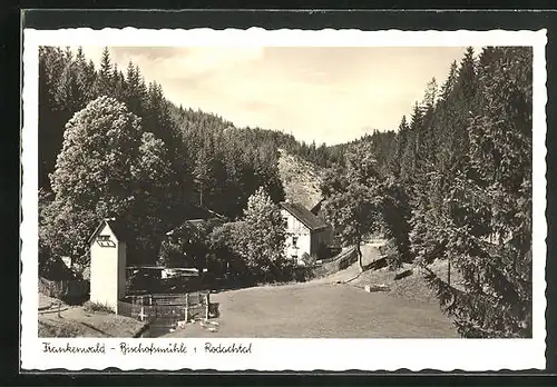 AK Bischofsmühle /Rodachtal, Ortsansicht mit Wald