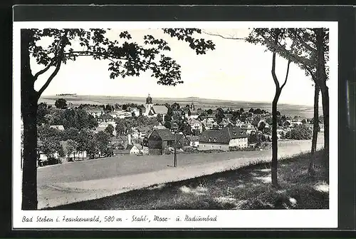 AK Bad Steben /Frankenwald, Panorama mit Kirche