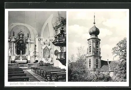 AK Gaibach /Ufr., Balthasar-Neumann-Kirche