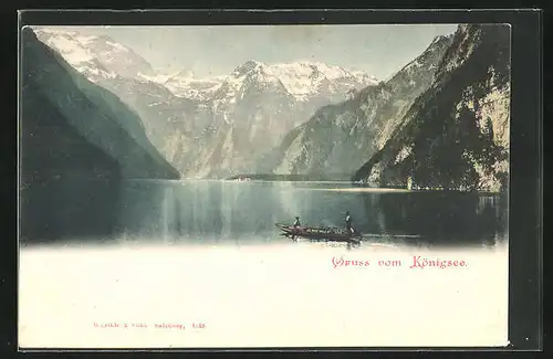 AK Königsee, Seepartie mit Bergen