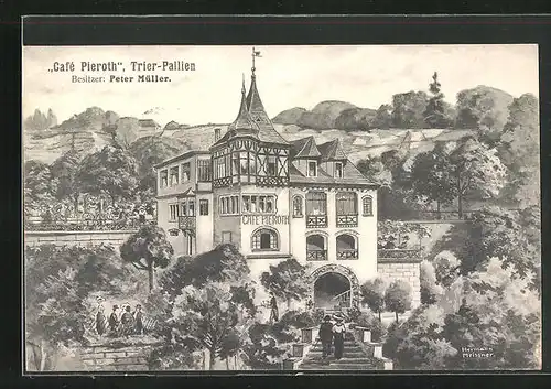 AK Trier-Pallien, Cafe Pieroth von Peter Müller