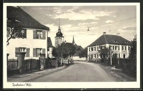 AK Ipsheim /Mfr., Strassenpartie durch die Stadt