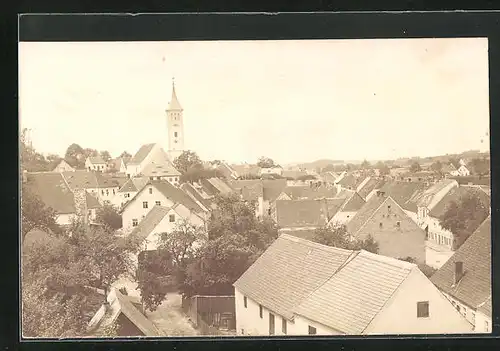 Foto-AK Floss, Blick über die Dächer der Stadt