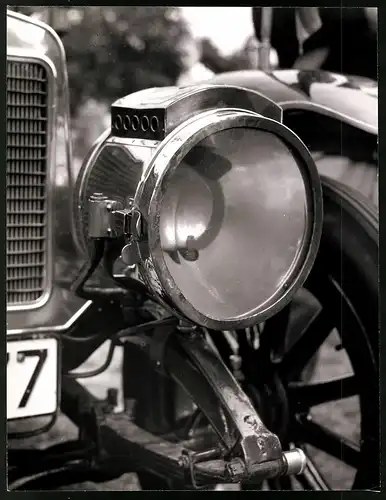 Archiv-Fotografie Auto-Automobildetail, Karbid-Lampe, Scheinwerfer, Grossformat 29 x 22cm