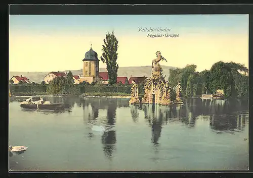 AK Veitshöchheim, Teilansicht mit Pegasus-Gruppe