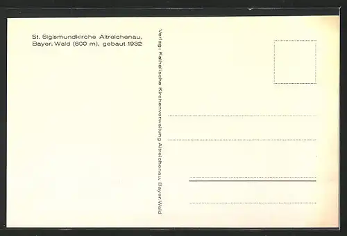 AK Altreichenau / Bayr. Wald, St. Sigismundkirche