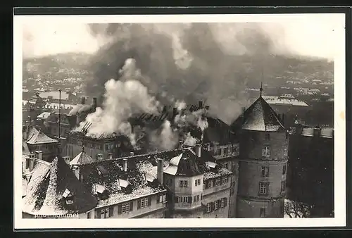 AK Stuttgart, Brand im alten Schloss