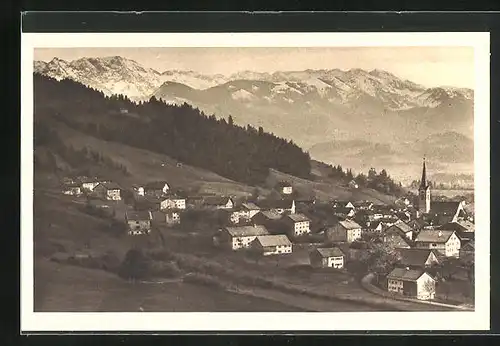 AK Burgberg / Allgäu, Totale mit Grünten