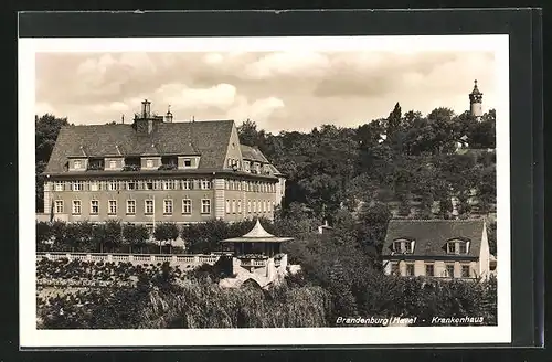 AK Brandenburg / Havel, Blick auf das Krankenhaus