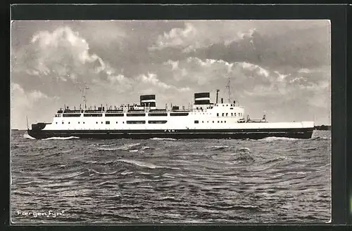 AK Fährschiff Fyn auf hoher See