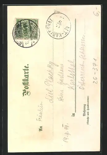 Künstler-AK C. Pfaff: Nationaldenkmal auf dem Niederwald
