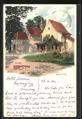 Künstler-AK Karl Mutter: an der Loretto-Kirche