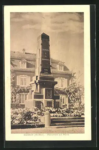 AK Cernay, Monument aux Morts