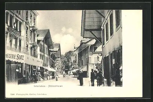 AK Interlaken, Blick in die Höhestrasse