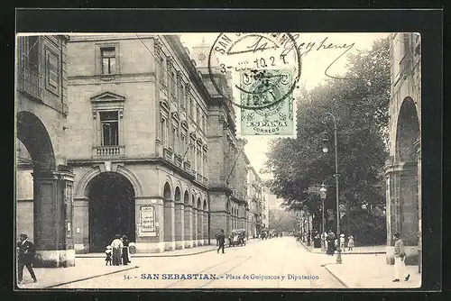 AK San Sebastian, Plaza de Guipuzcoa y Diputacion