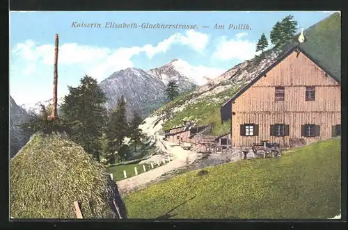 AK Heiligenblut, Kaiserin Elizabeth-Glocknerstrasse am Palik