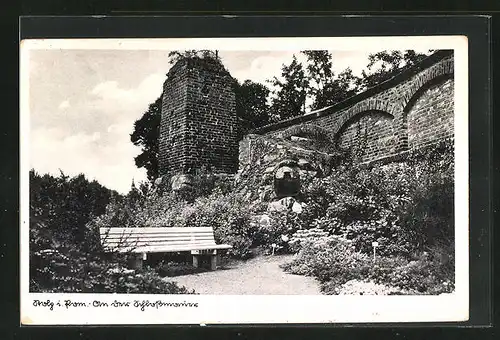 AK Stolp i. Pommern, An der Schlossmauer