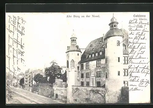 AK Coblenz am Rhein, Alte Burg an der Mosel