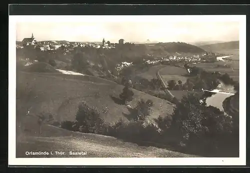 AK Orlamünde i. Thür., Blick in das Saaletal