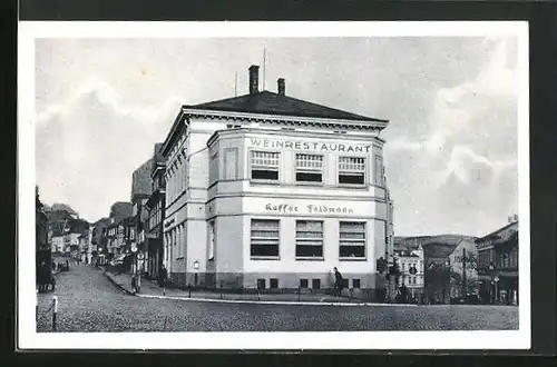 AK Arnsberg i. Sauerland, Cafe u. Konditorei vom Besitzer A. Feldmann