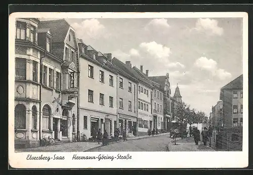 AK Elversberg-Saar, Konditorei und Cafe Jakobs in der Hermann-Göring-Strasse