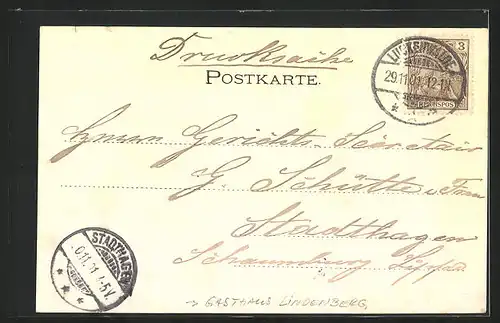 AK Luckenwalde, Gasthaus Lindenberg, Kriegerdenkmal, Postgebäude und Elsthal