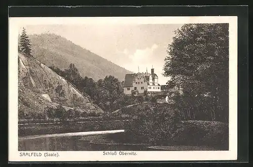 AK Saalfeld /Saale, Schloss Obernitz
