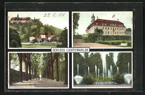 AK Lichtenwalde, Schloss und Gartenanlage