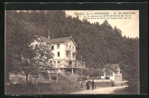 AK Ribeauville, Hotel de la Pepiniere v. G. Schneider