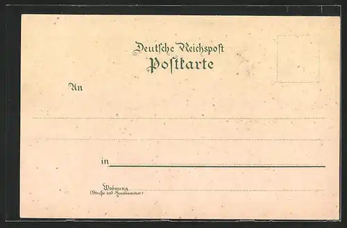 Lithographie Bad Ems, Kurhaus am Fluss, Gesamtansicht