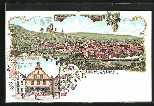 Lithographie Kappelrodeck, Handlung von August Roth, Gesamtansicht
