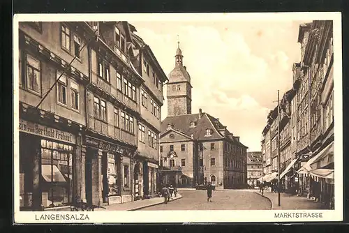 AK Langensalza, Geschäfte in der Marktstrasse
