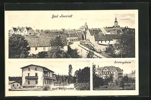 AK Bad Lausick, Gasthaus Zum Waldfrieden, Erholungsheim