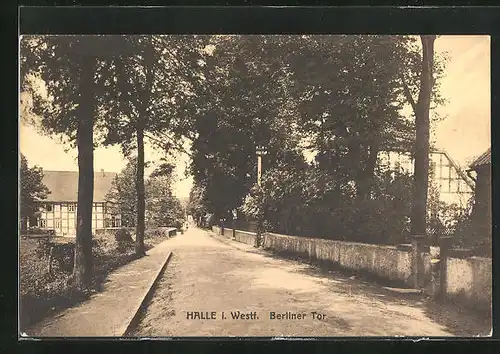 AK Halle i. W., Strassenpartie am Berliner Tor