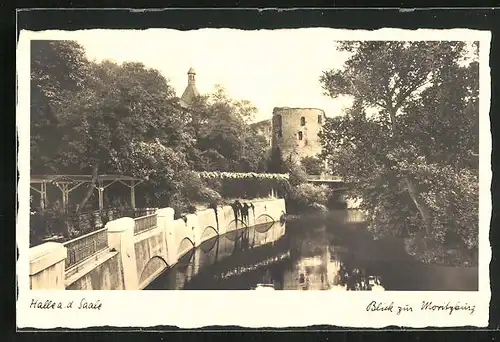 AK Halle a. d. Saale, Blick zur Moritzburg