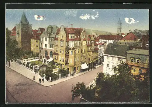 AK Jena, Johannisstrasse mit Adier Drogerie