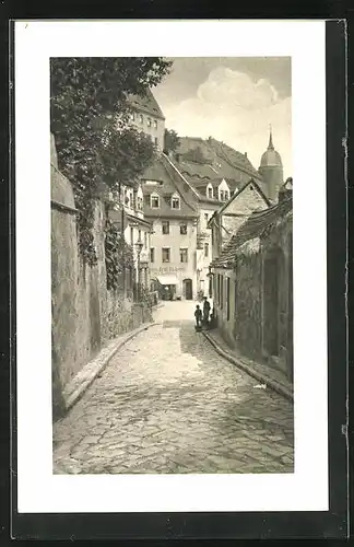 AK Alt-Meissen, Blick von der Strasse Leinewebergasse