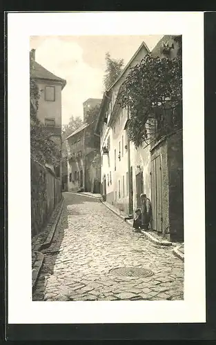 AK Alt-Meissen, Blick in die Strasse Leinwebergasse