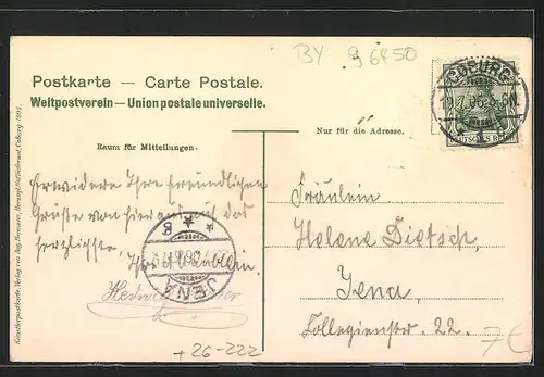 Künstler-AK Coburg, Hof der Veste mit Fürstenbau