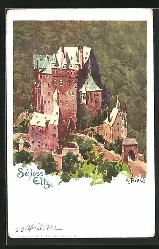 Künstler-AK Carl Biese: Schloss Eltz